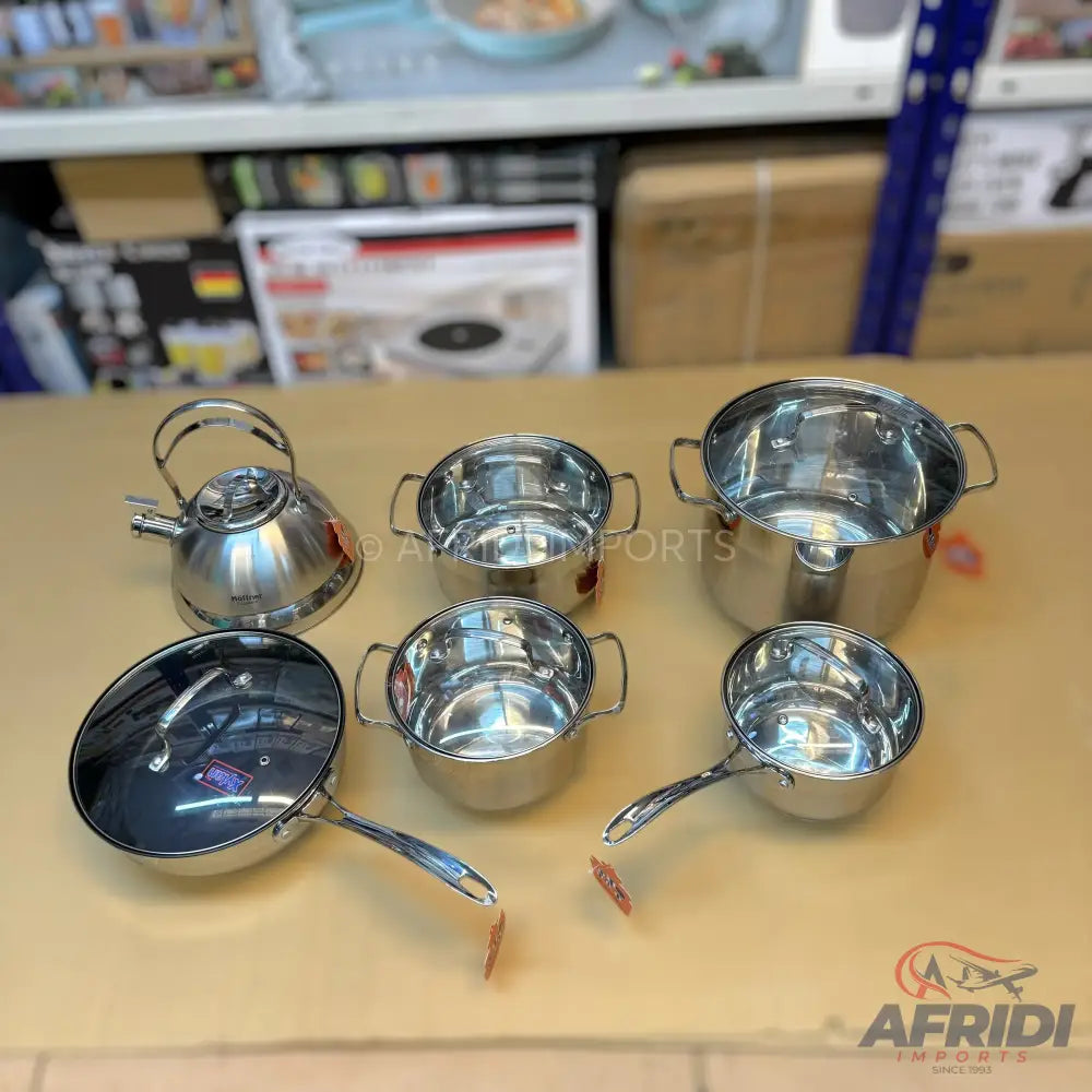 German Lot Imported Hoffner 12 Piece Cookware set with Kettle